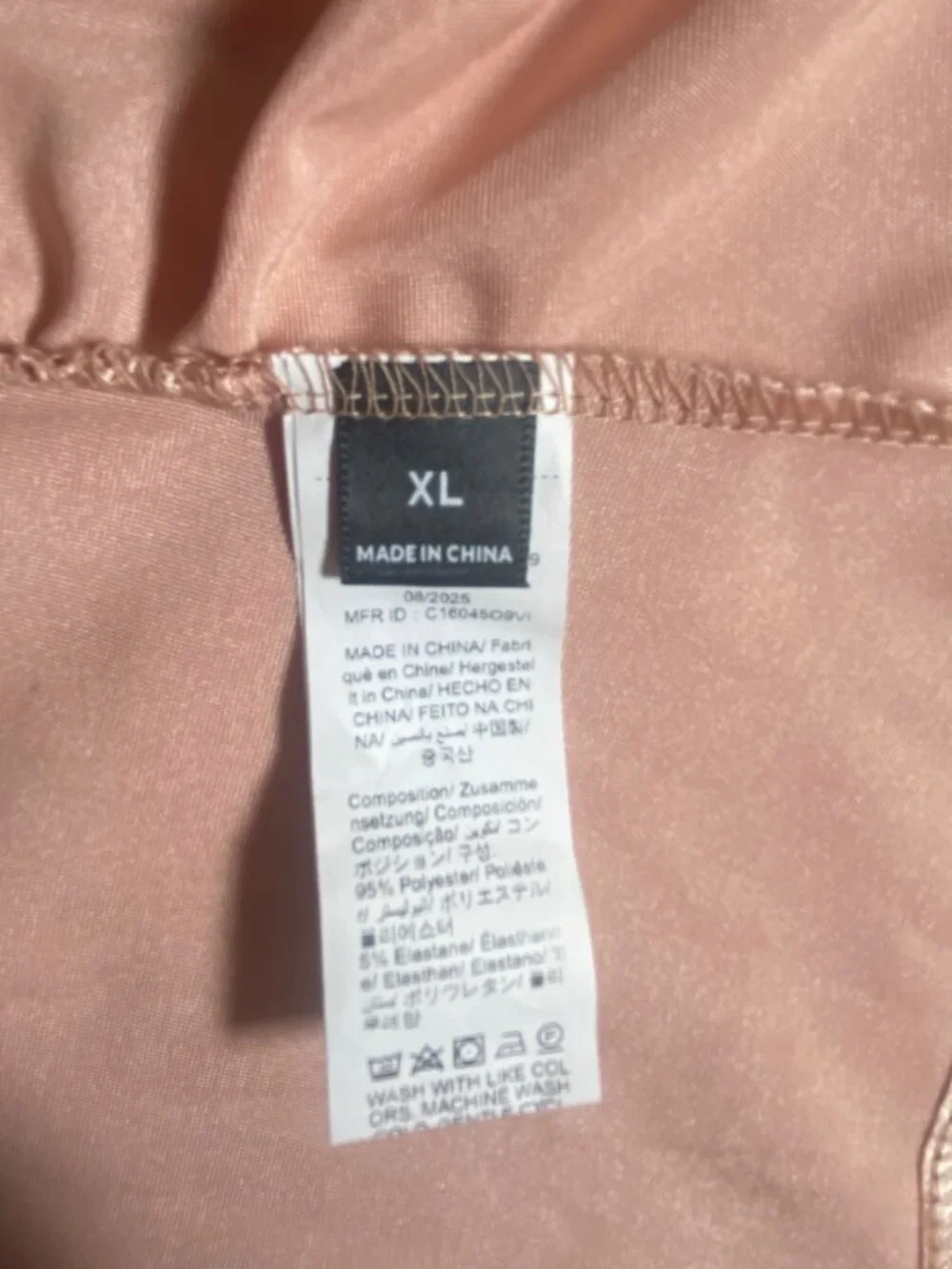NWOT SHEIN Rose Gold Satin Blouse XL
